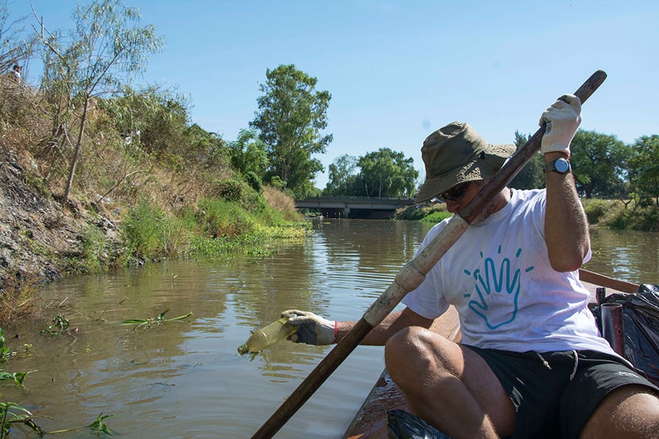 Las obras en la desembocadura del Ludueña implican daño ambiental. 