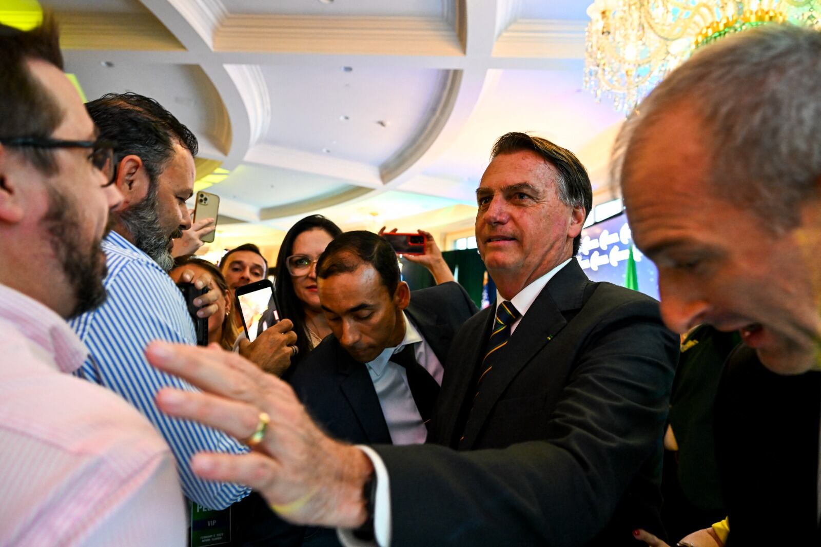 Bolsonaro hace una semana en el hotel Trump Doral de Miami.