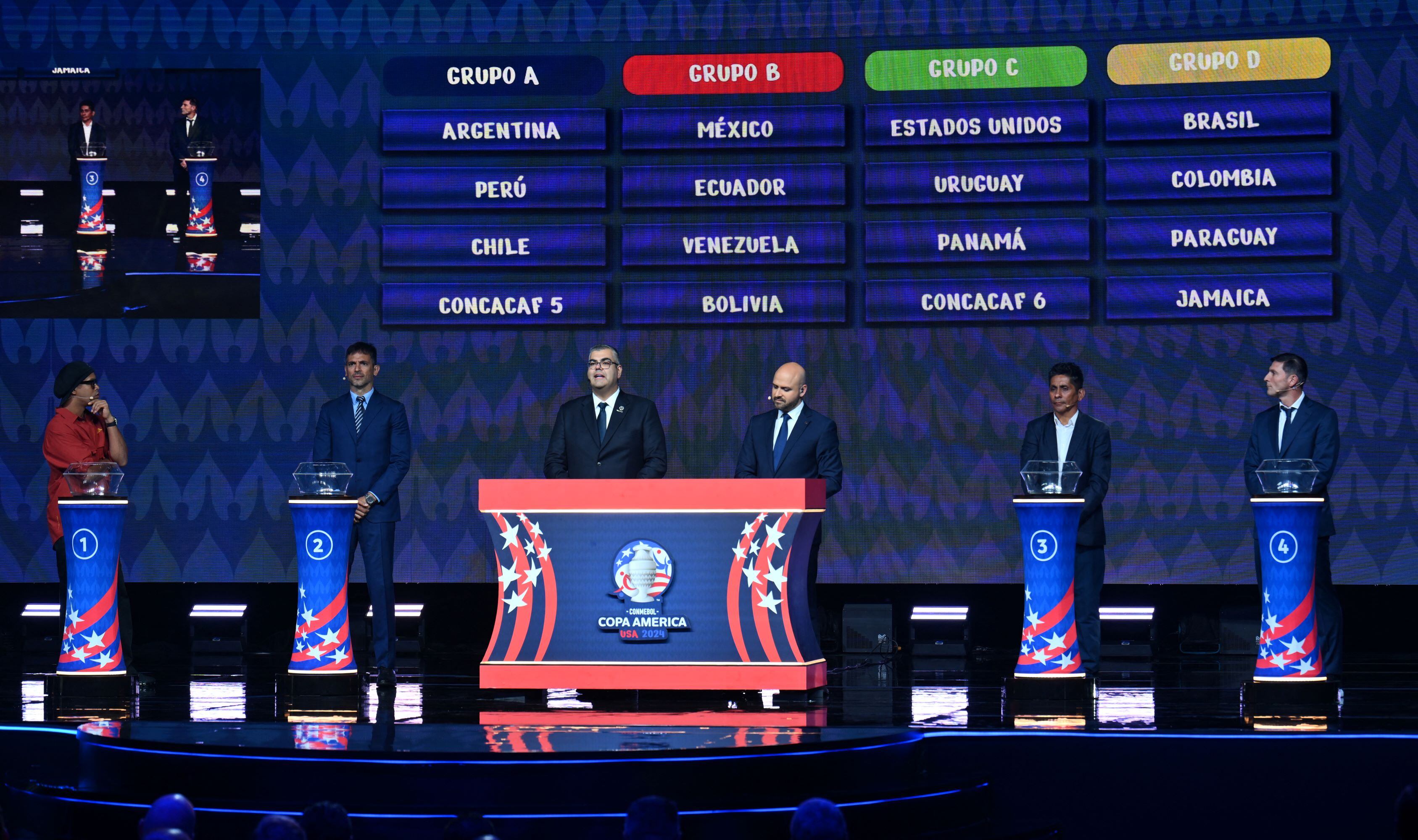 Quedaron conformados los cuatro grupos de la Copa América Estados Unidos 2024