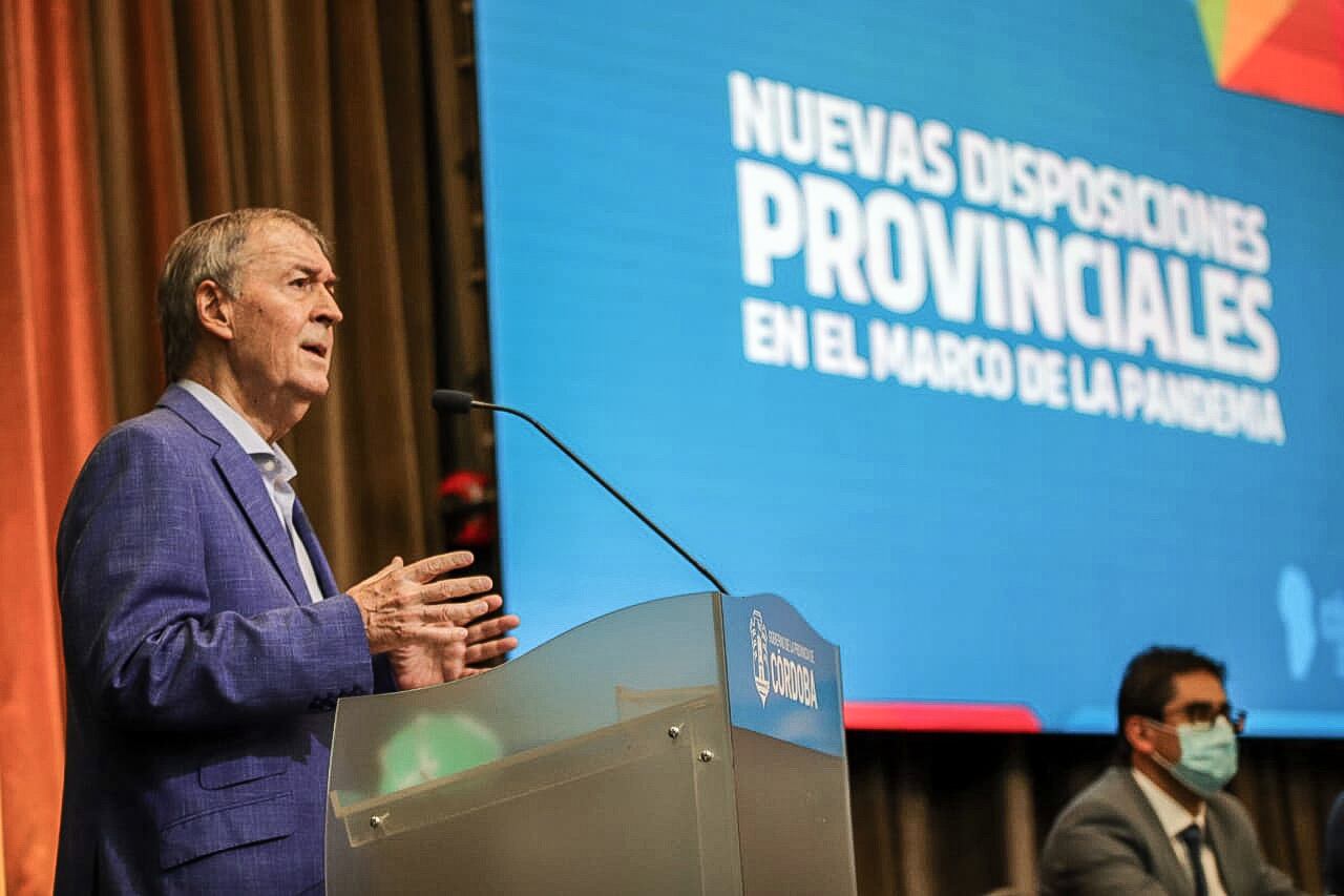 El gobernador Juan Schiaretti anunció el regreso a una fase 1.