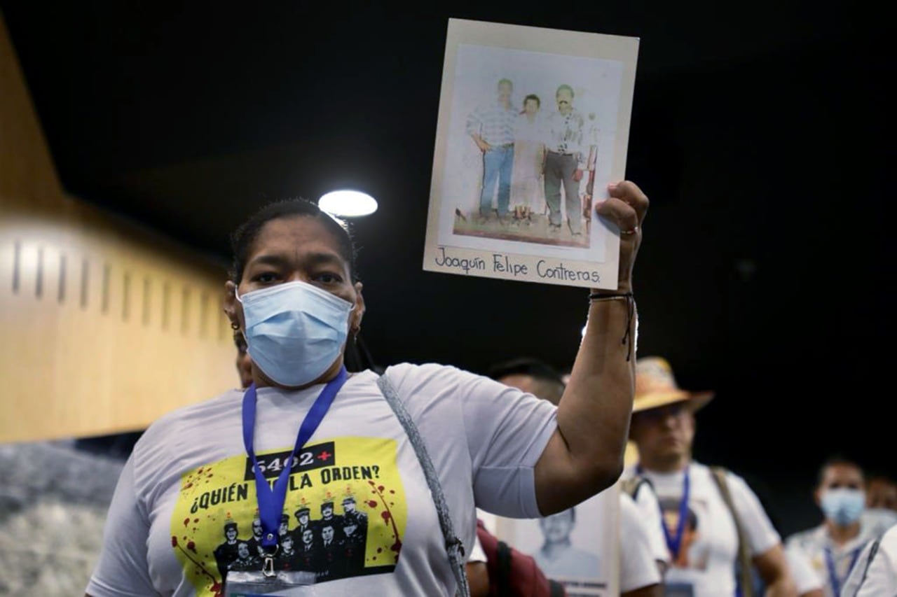 Los familiares de víctimas en la audiencia de reconocimiento de doce de los acusados.