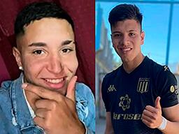 Erik Díaz, el chico que falleció, y Lucas Ronchi, jugador de Racing.