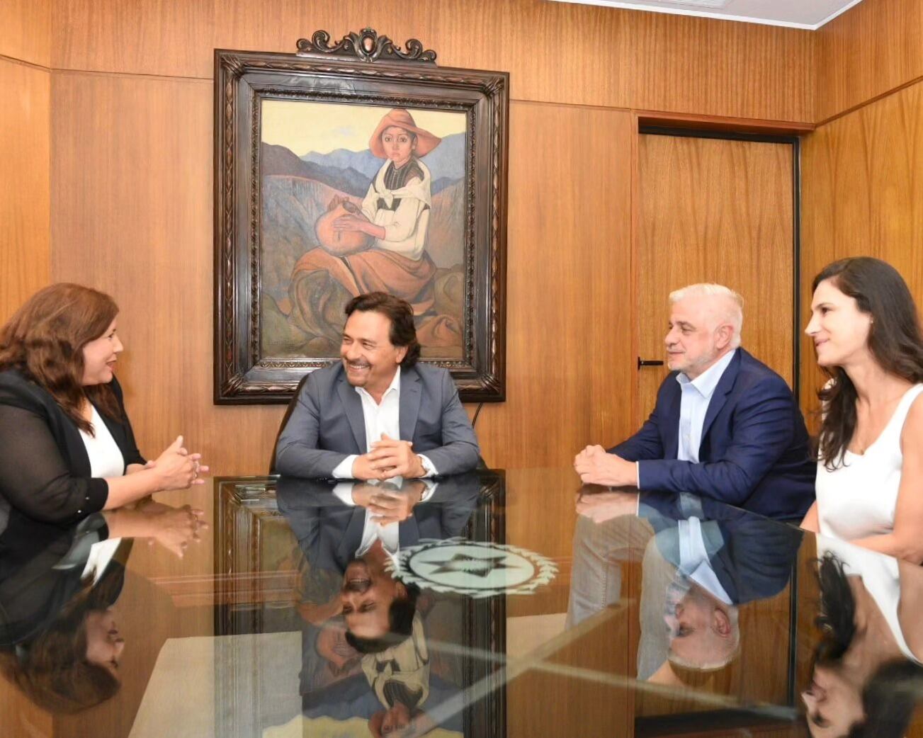 Vega, Outes y Calletti con el gobernador de Salta. 