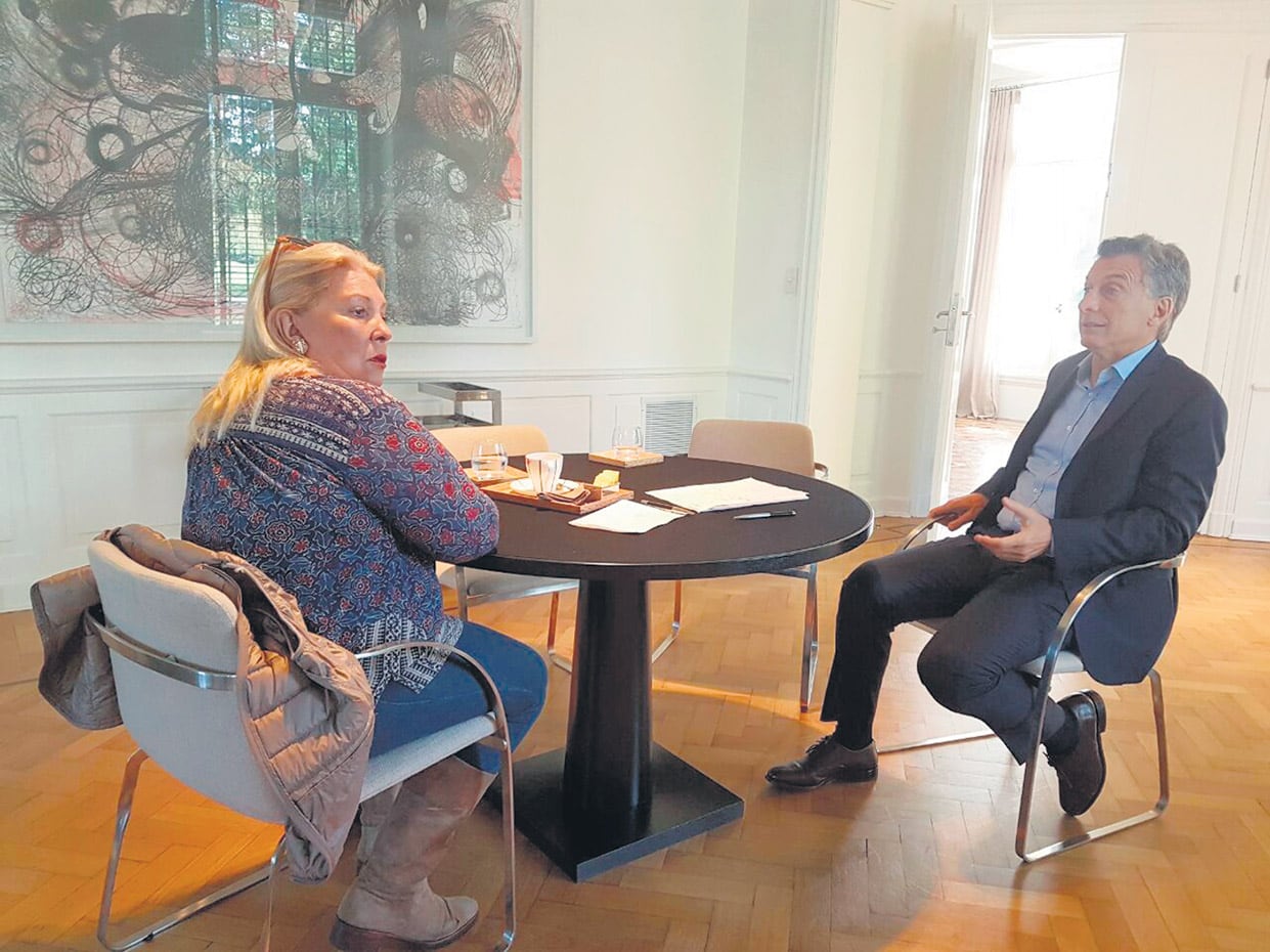 El Presidente recibió a Carrió en la quinta de Olivos. Conversaron durante más de una hora.