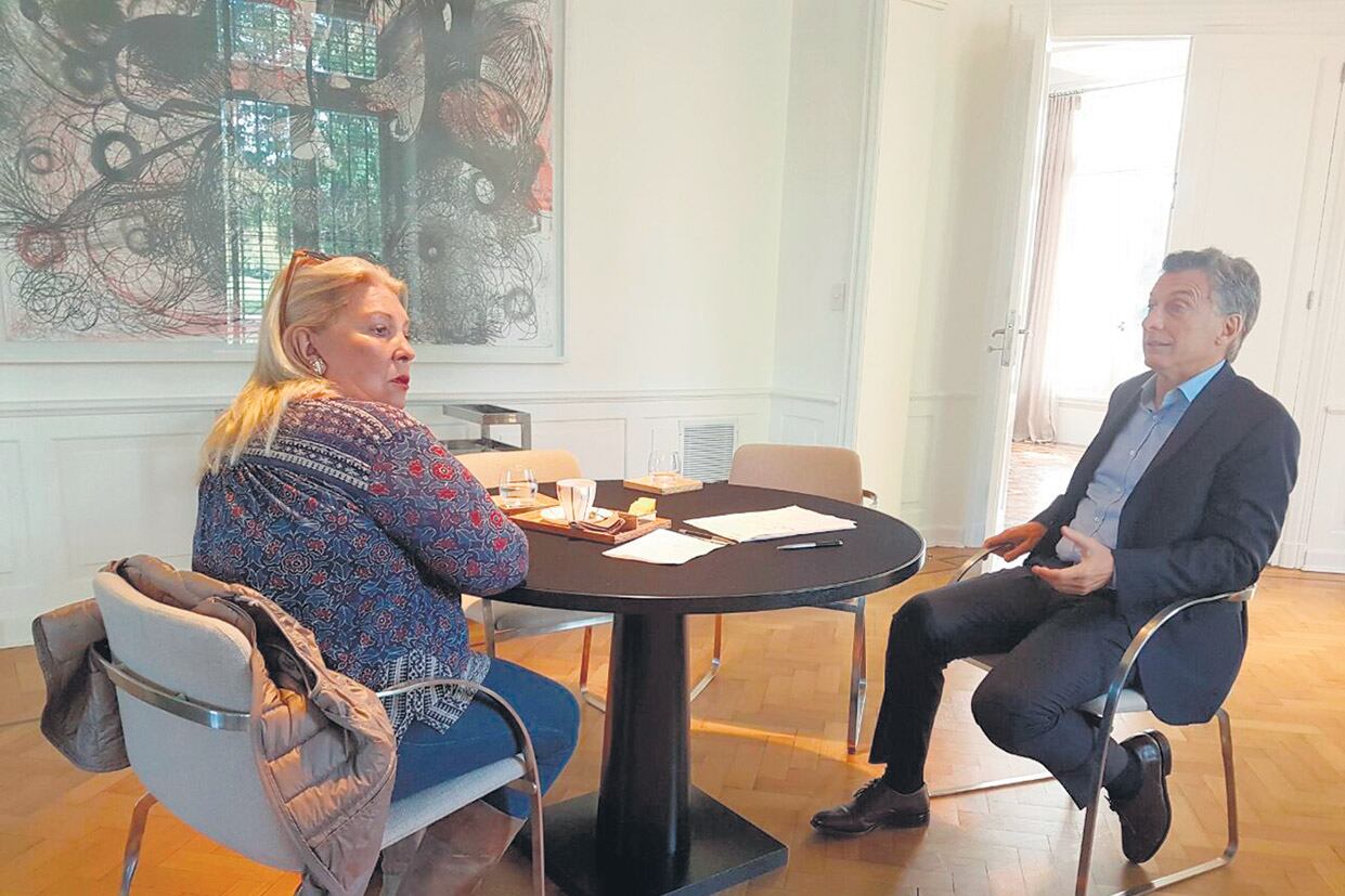 El Presidente recibió a Carrió en la quinta de Olivos. Conversaron durante más de una hora.