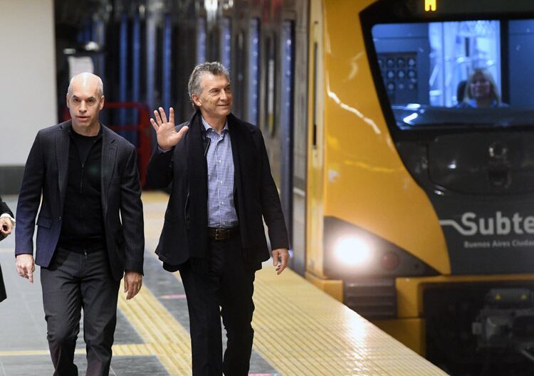 Macri junto a Rodríguez Larreta, en la inauguración de hoy.