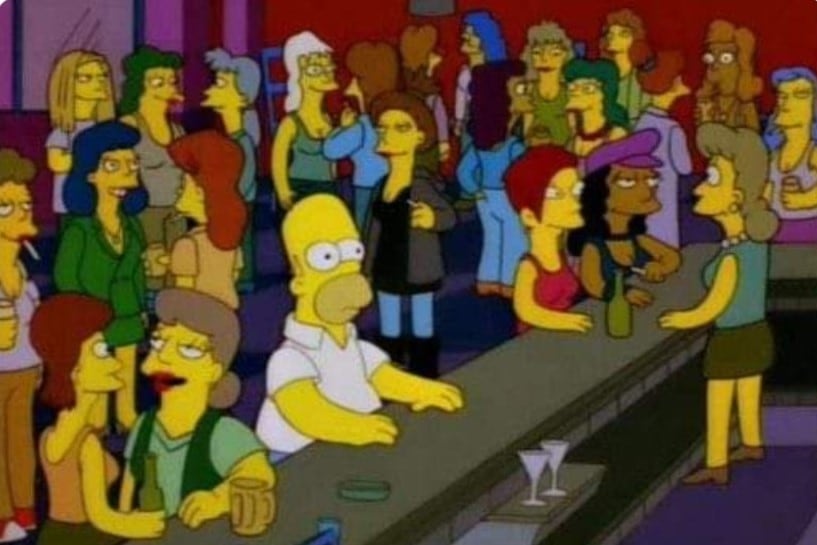 Entre los memes graciosos e irónicos sobre el Día del Amigo, no faltan Los Simpsons.