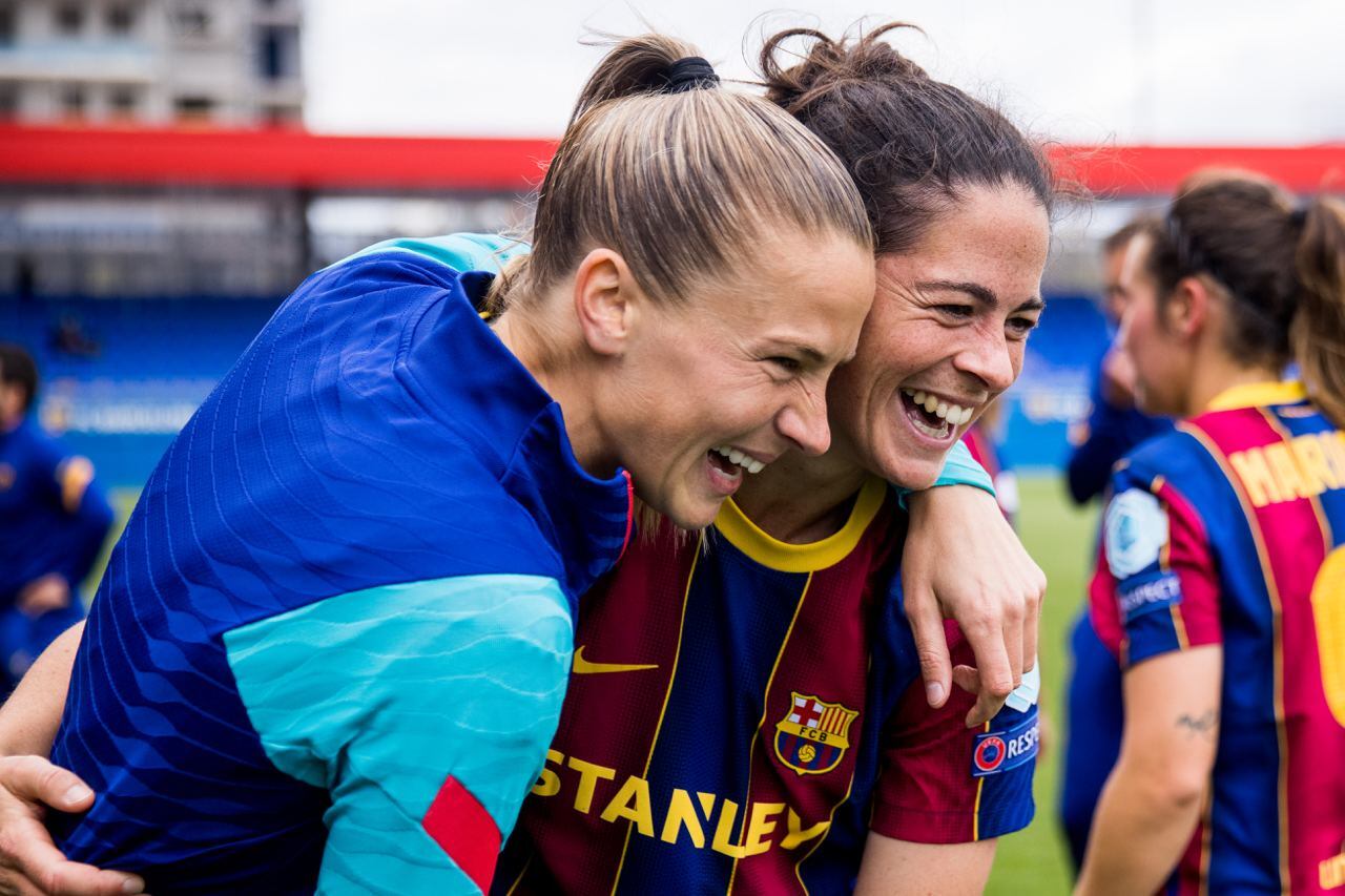 Las chicas del Barça, por primera vez finalistas de la Champions League.