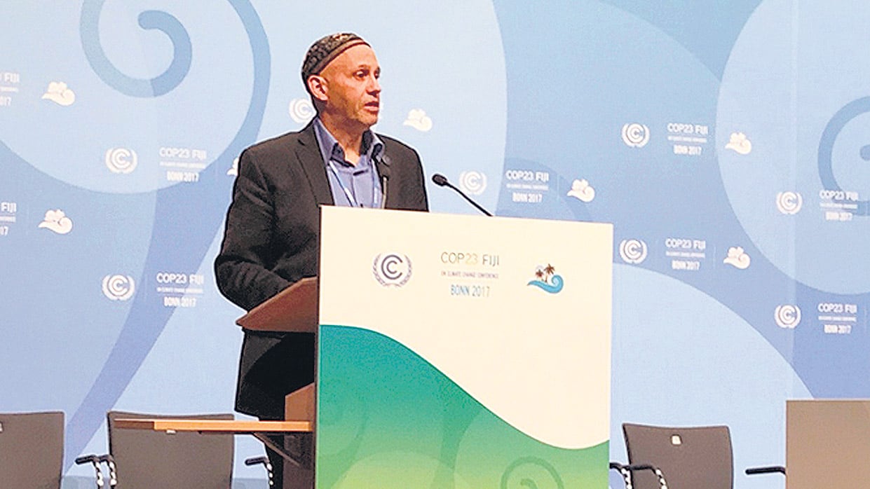 Sergio Bergman, en la Conferencia Internacional de Cambio Climático, en Bonn, Alemania.
