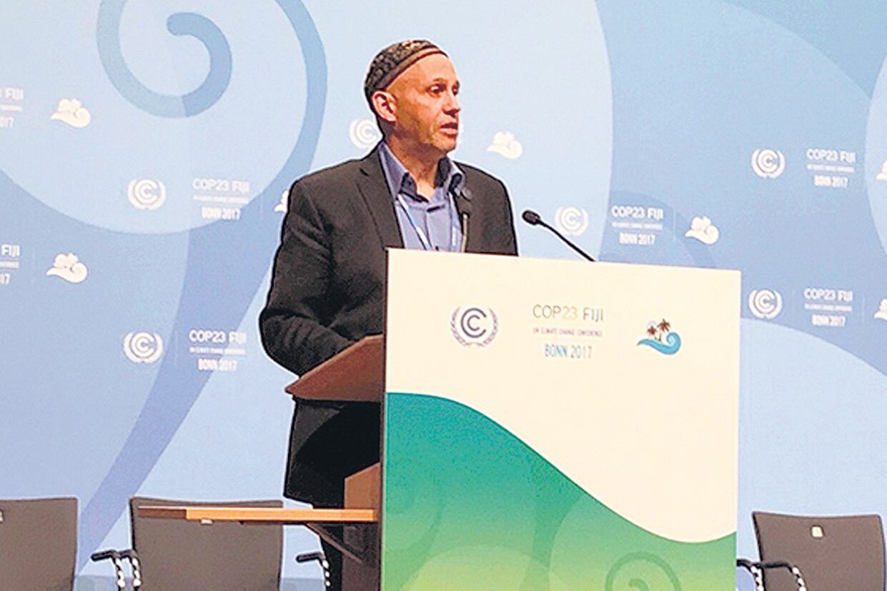 Sergio Bergman, en la Conferencia Internacional de Cambio Climático, en Bonn, Alemania.