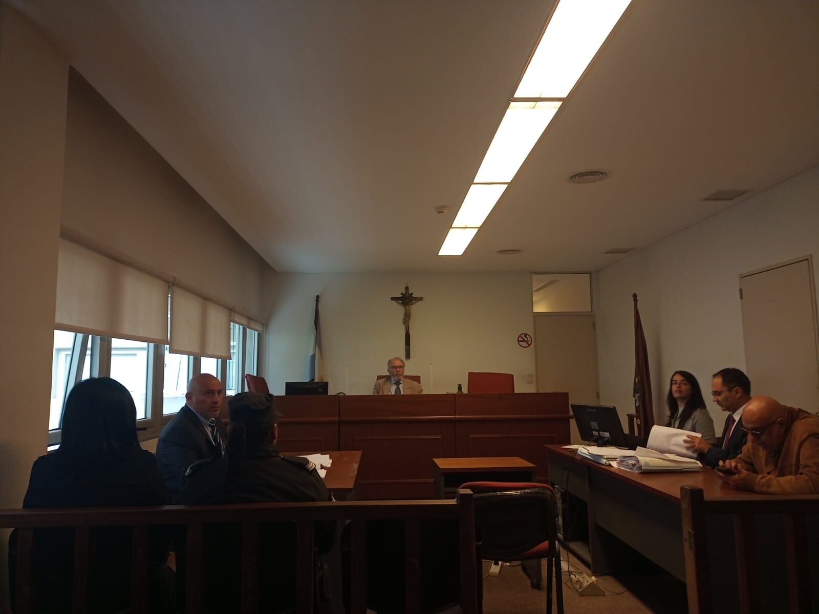 Audiencia presidida por el juez Ángel Longarte