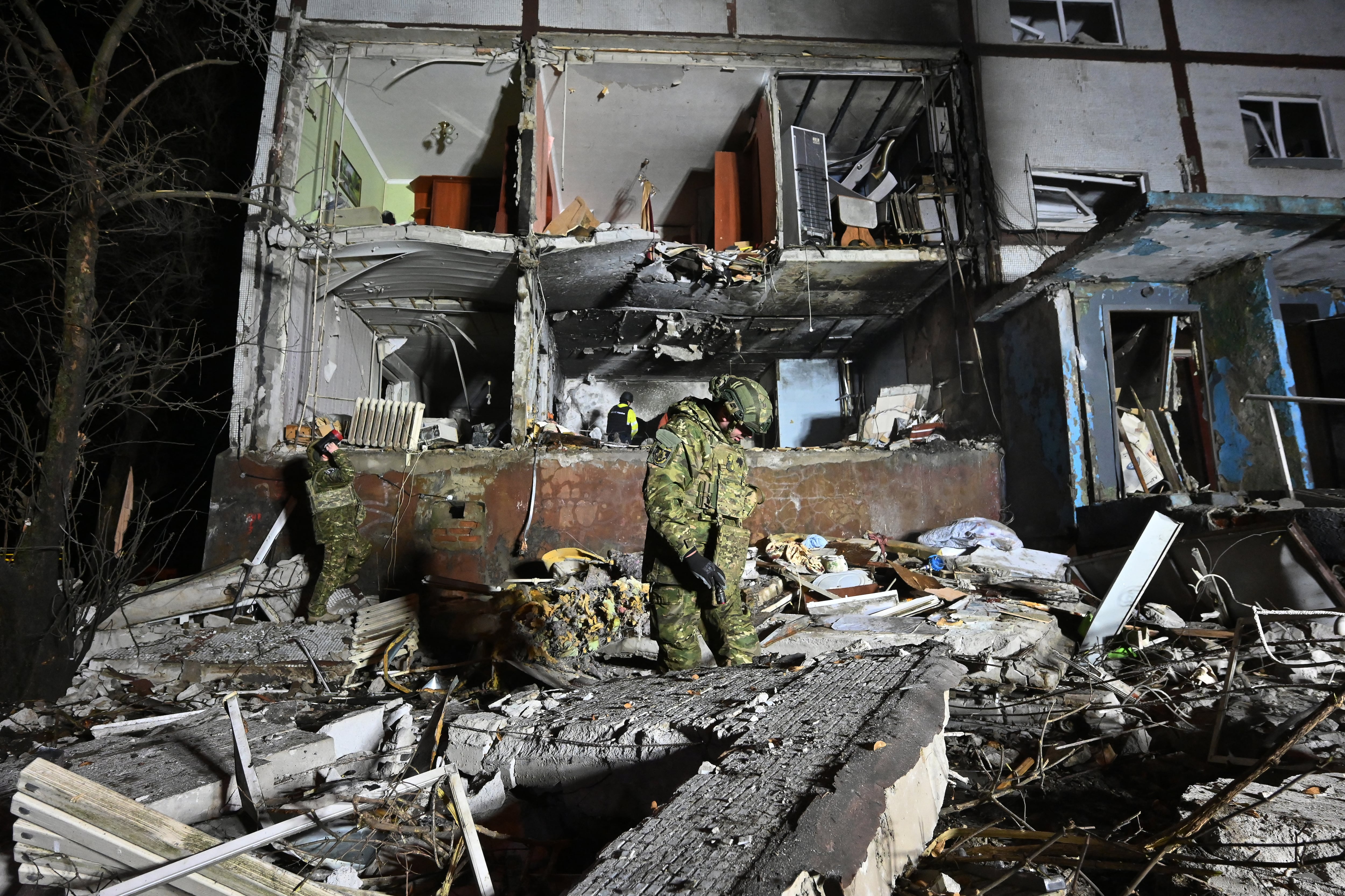 Ataque con drones rusos en Járkov.