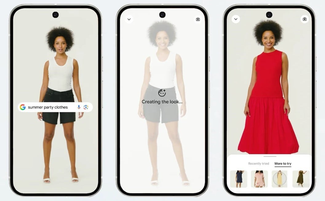 Google presentó una función para probarse ropa virtualmente