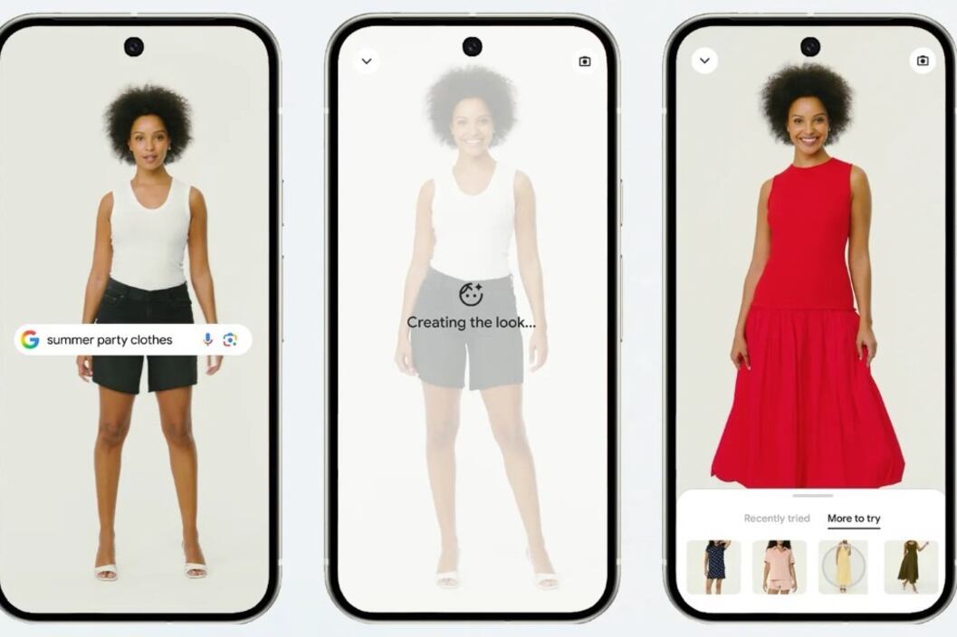 Google presentó una función para probarse ropa virtualmente