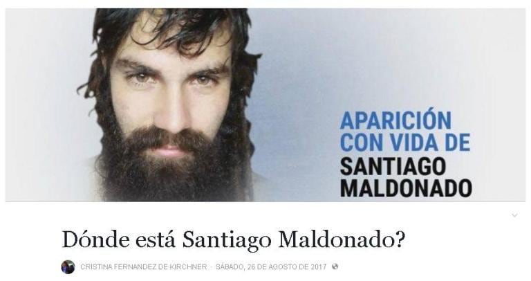 Con está imagen y esta consigna encabezó su nota la ex presidenta en la red social.