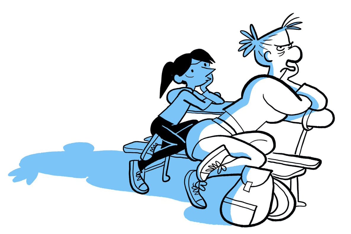 Homenaje de Riad Sattouf, poniendo a su Esther a la sombra de Agripina, el personaje de Bretécher