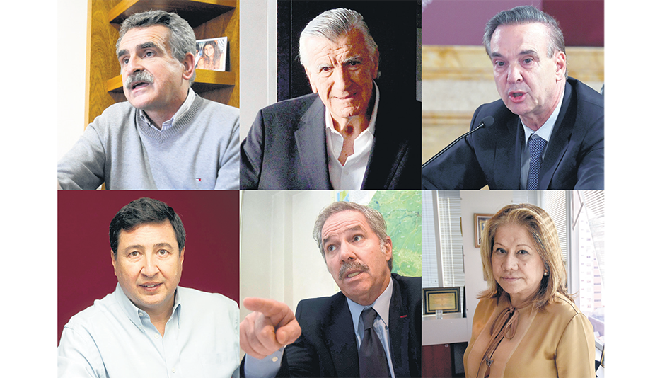 Rossi, Gioja, Pichetto, Arroyo, Solá y Camaño, en el centro del debate sobre la unidad del peronismo.