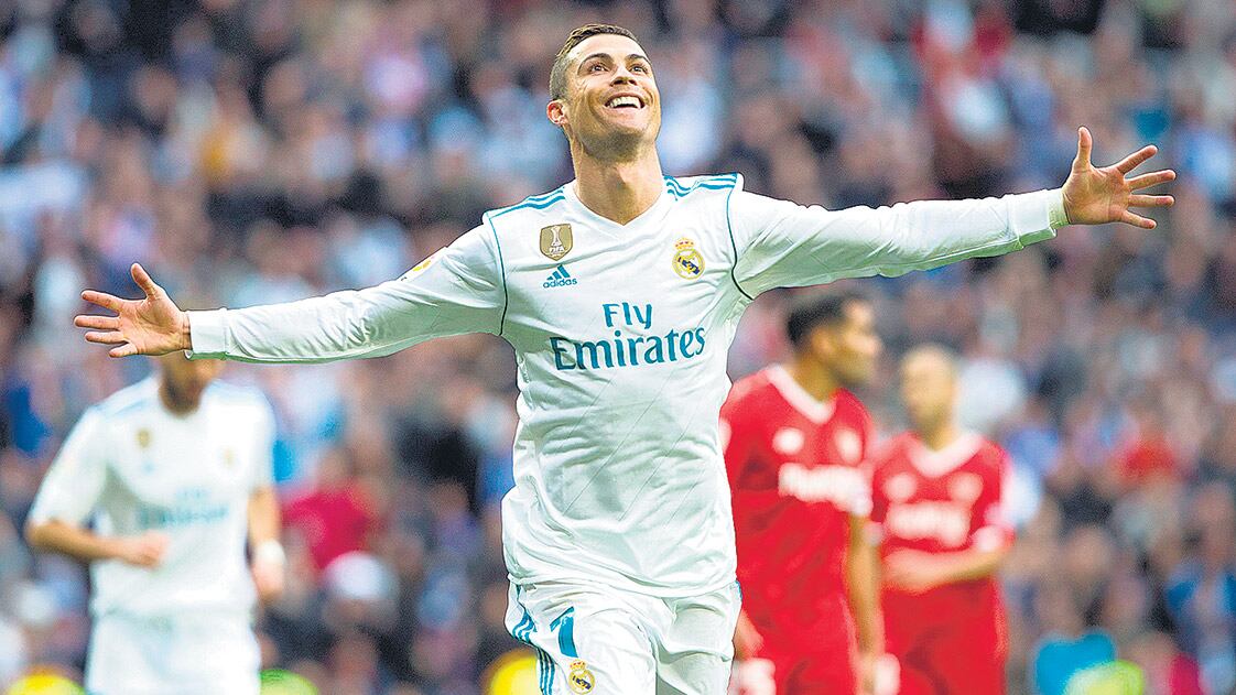 La boca llena de gol de Cristiano Ronaldo, que tuvo una gran semana en lo personal.