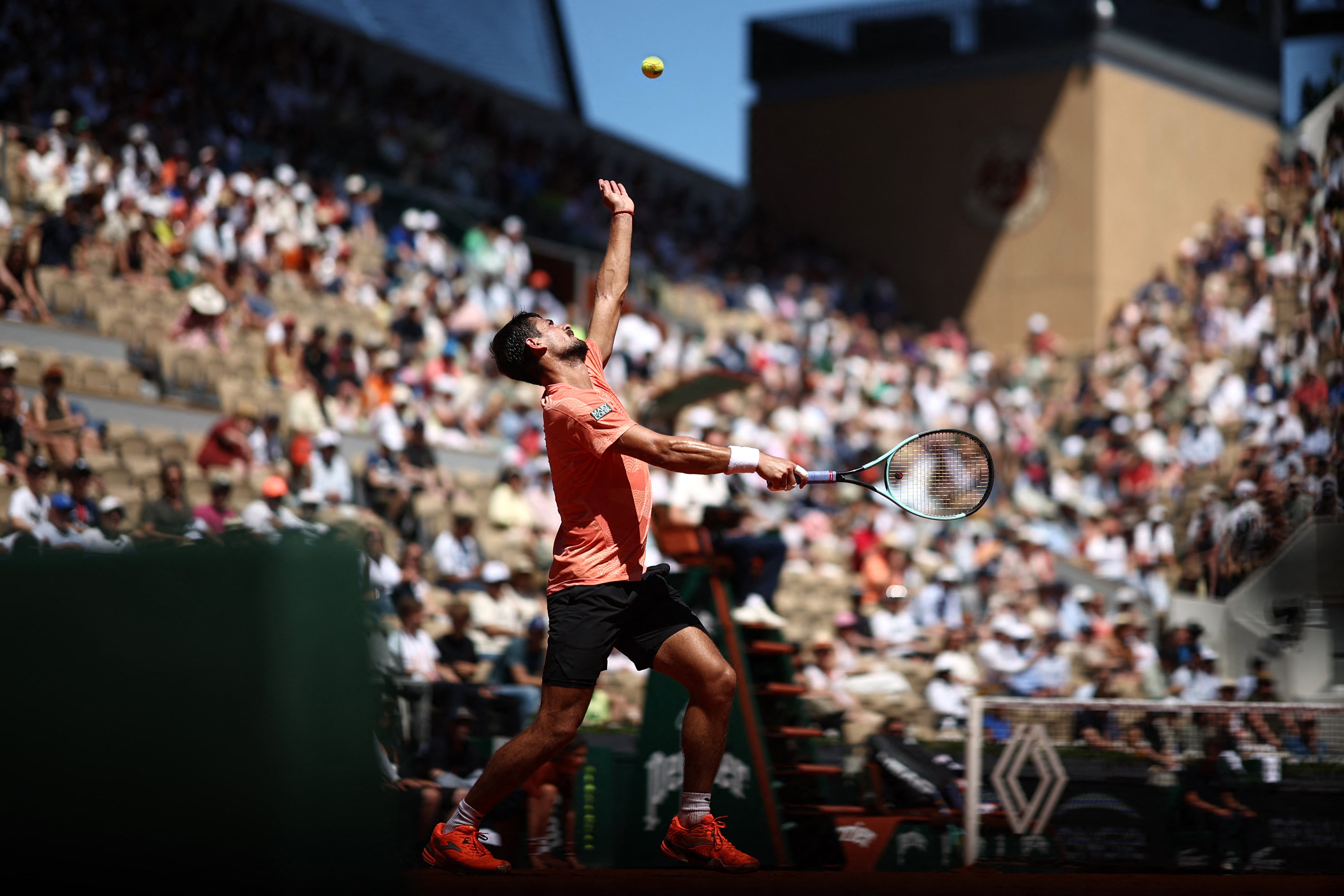 Mariano Navone, ganó el primer set pero no puedo frenar la reacción de Musetti