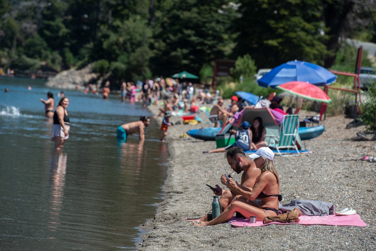 Agobiante calor en Bariloche