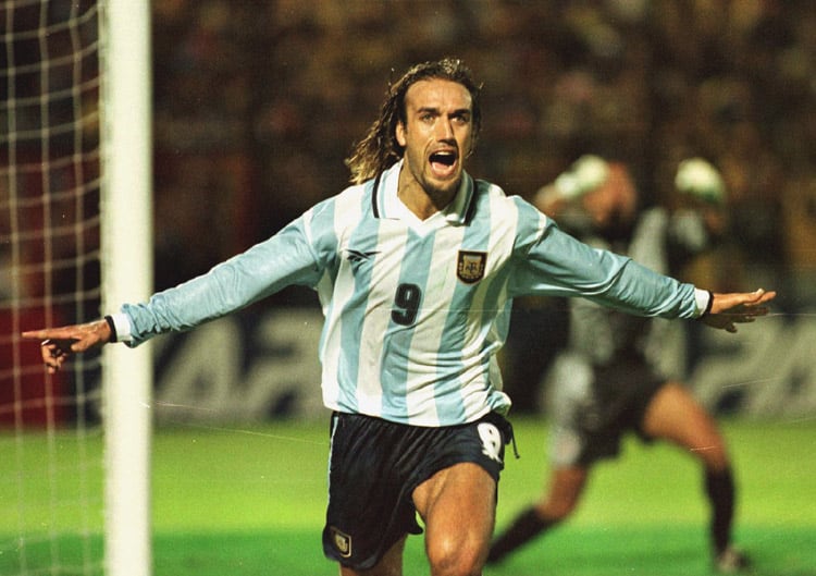 Gabriel Omar Batistuta, uno de los mejores delanteros que dio el fútbol argentino.