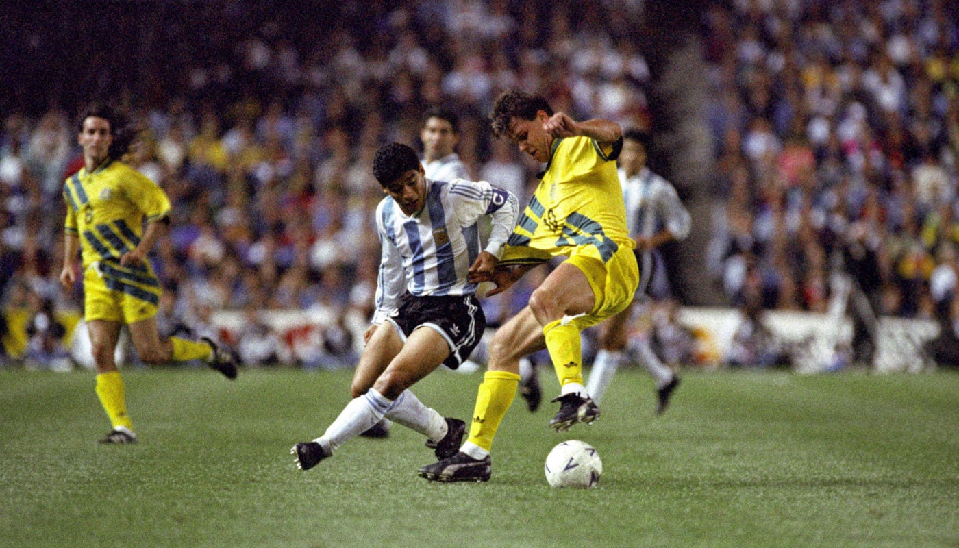 Diego fue convocado para los dos choques ante Australia y respondió para que Argentina clasifique a Estados Unidos 1994.