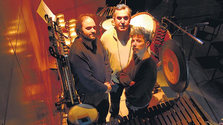 Walter Jakob, Gabriel Chwojnik y Agustín Mendilaharzu