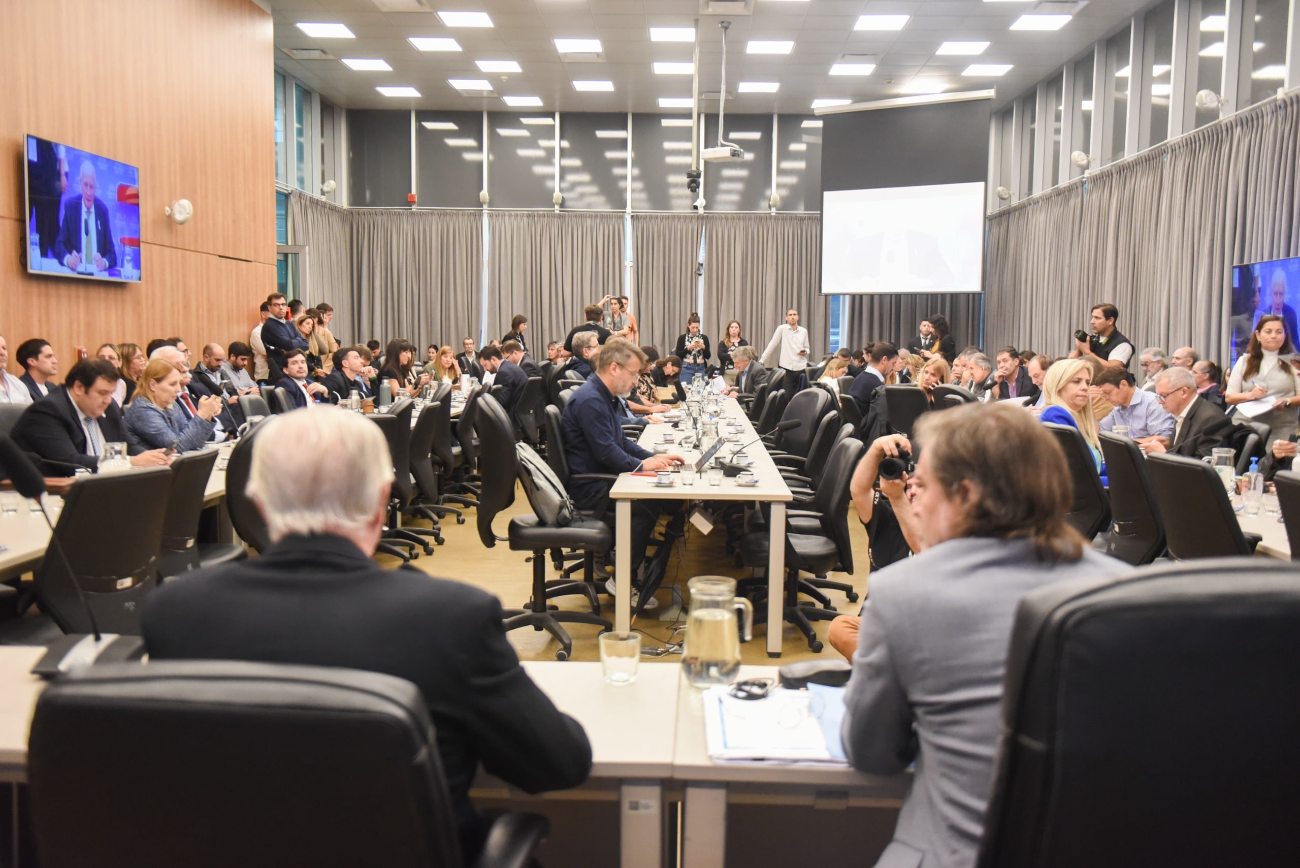 La reunión de la Comisión de Presupuesto de ayer en Diputados.