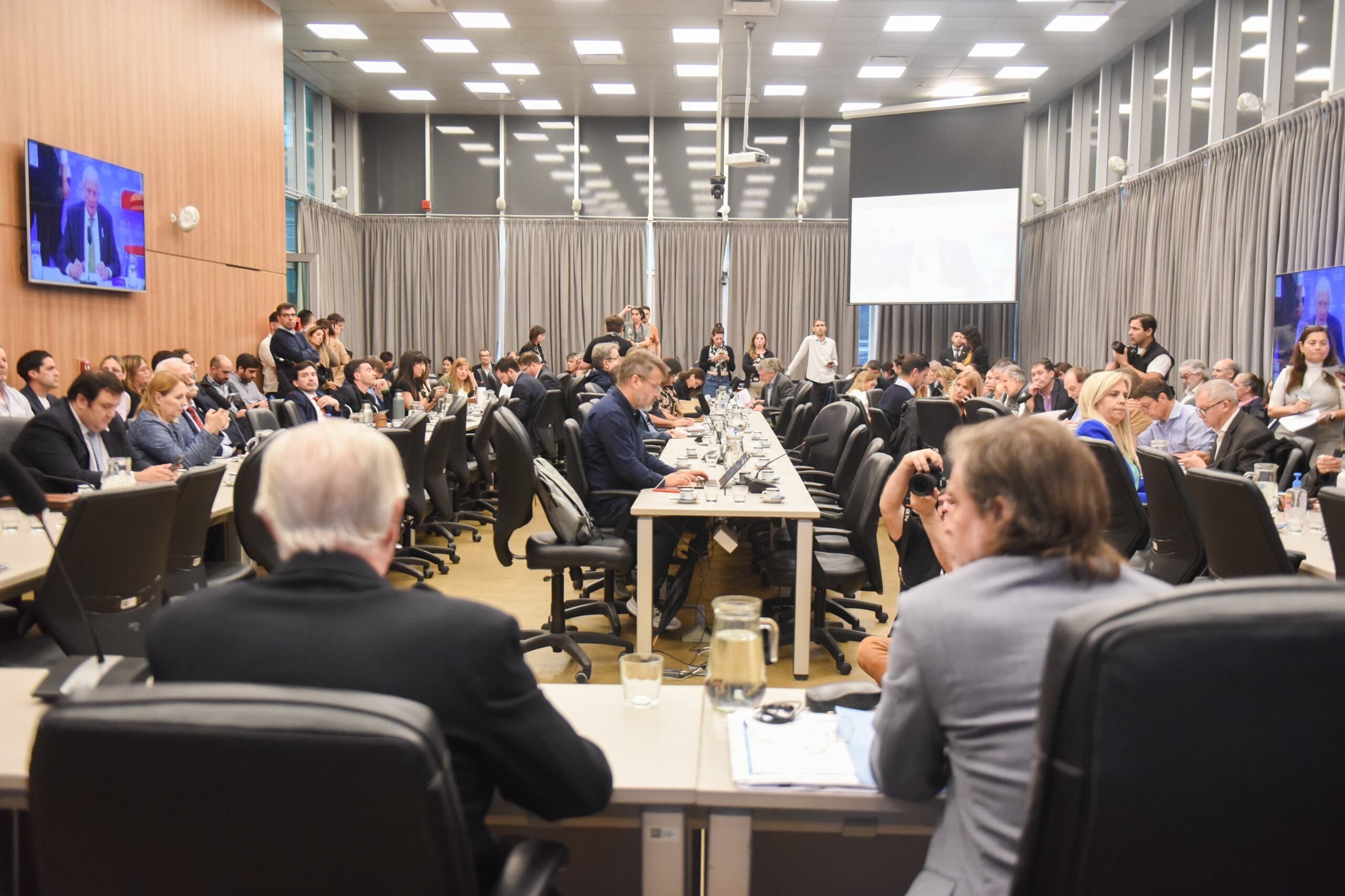 La reunión de la Comisión de Presupuesto de ayer en Diputados.