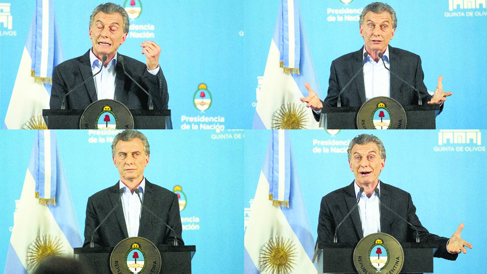 Macri en la conferencia de prensa del miércoles. En contraste con el Gobierno y su aparato mediático, el pluralismo de la comunidad también participa.
