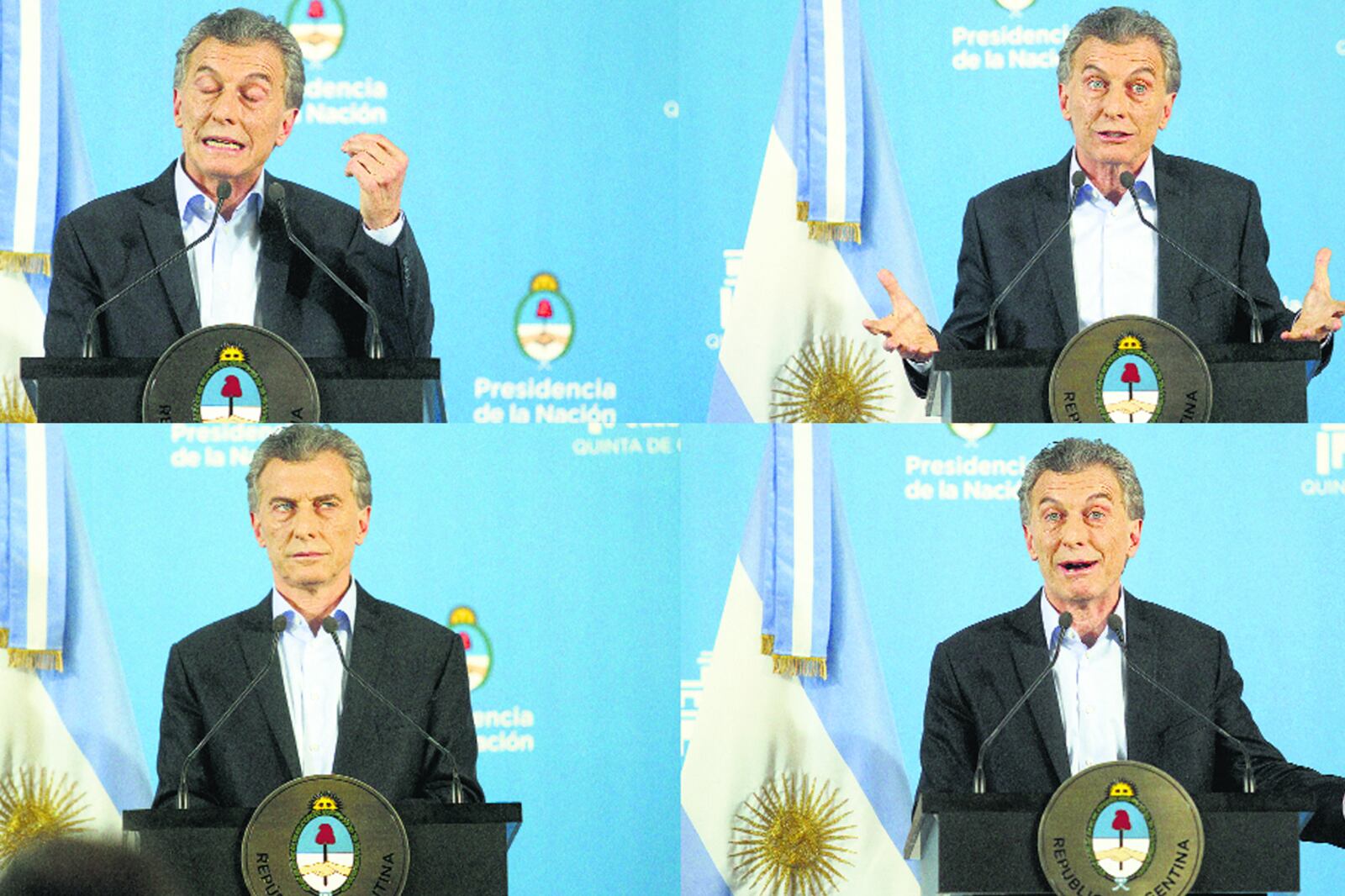 Macri en la conferencia de prensa del miércoles. En contraste con el Gobierno y su aparato mediático, el pluralismo de la comunidad también participa.