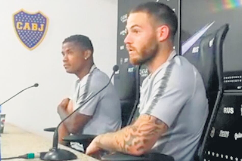 Barrios y Nández hablaron luego del intenso entrenamiento conducido por Guillermo en Casa Amarilla.