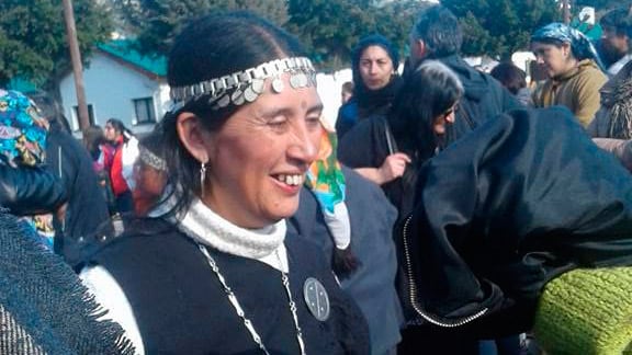 Soraya Maicoño, vocera de la comunidad mapuche Lof Quemquemtrew
