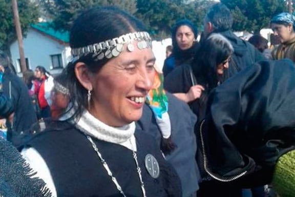 Soraya Maicoño, vocera de la comunidad mapuche Lof Quemquemtrew