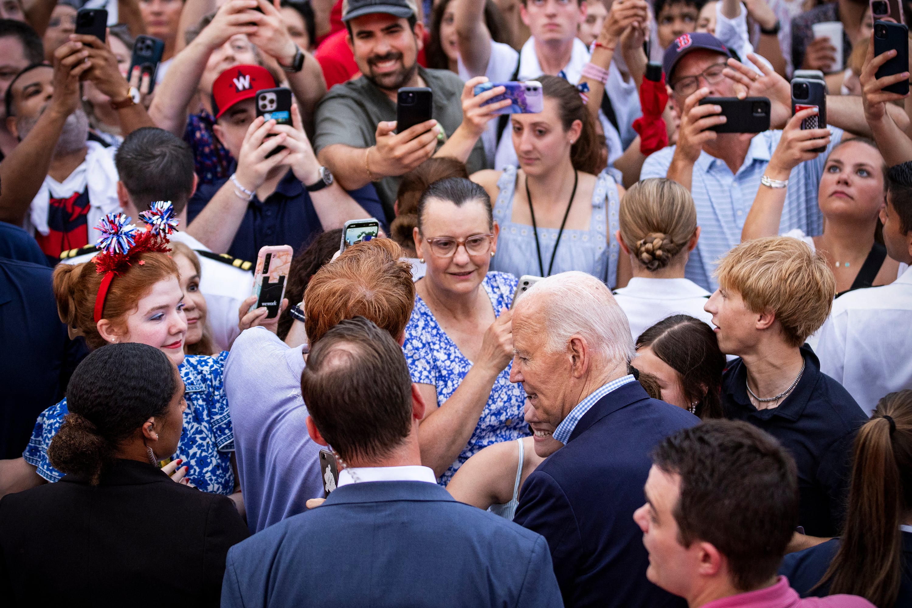 Joe Biden durante los festejos por el Día de la Independencia en la Casa Blanca