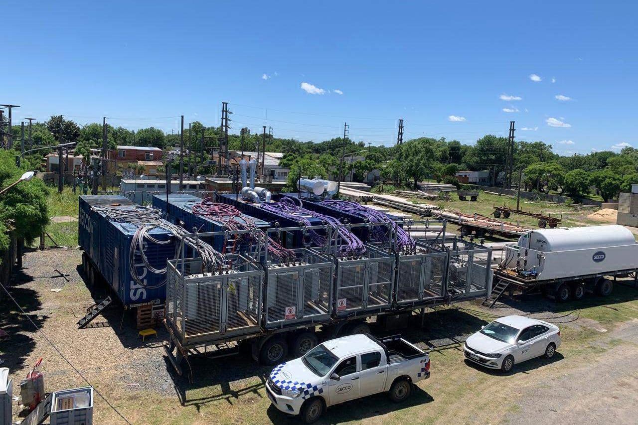 Las Unidades de Generación Temporales (UGT) entregadas por la Provincia para evitar los cortes.