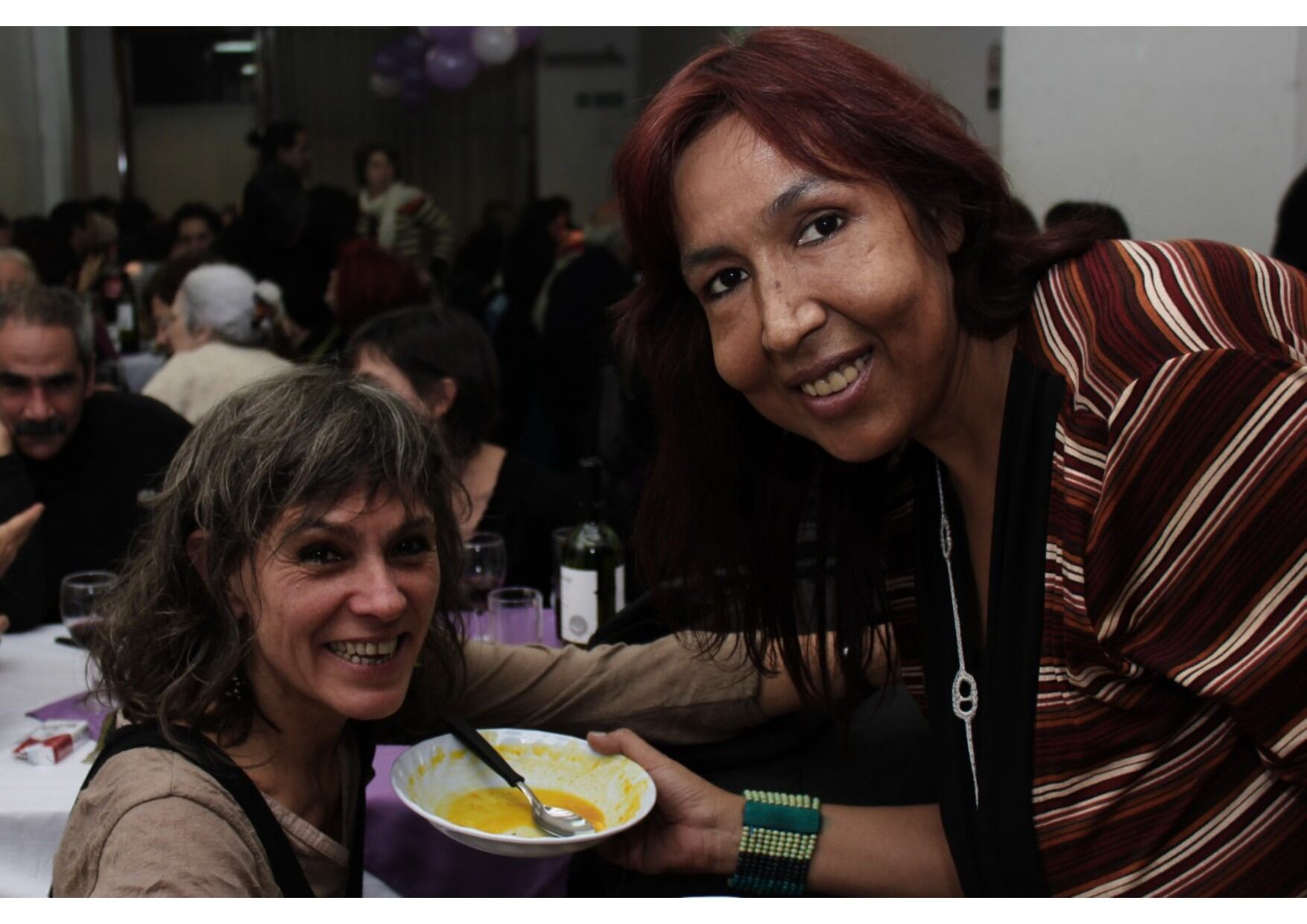 Fernández junto a Berkins. "Conocer a Lohana fue como tener a la Butler a la vuelta de casa". 