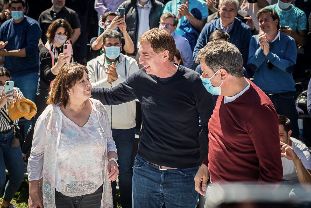 Ocaña, Santilli y Manes se mostraron juntos en Tigre.
