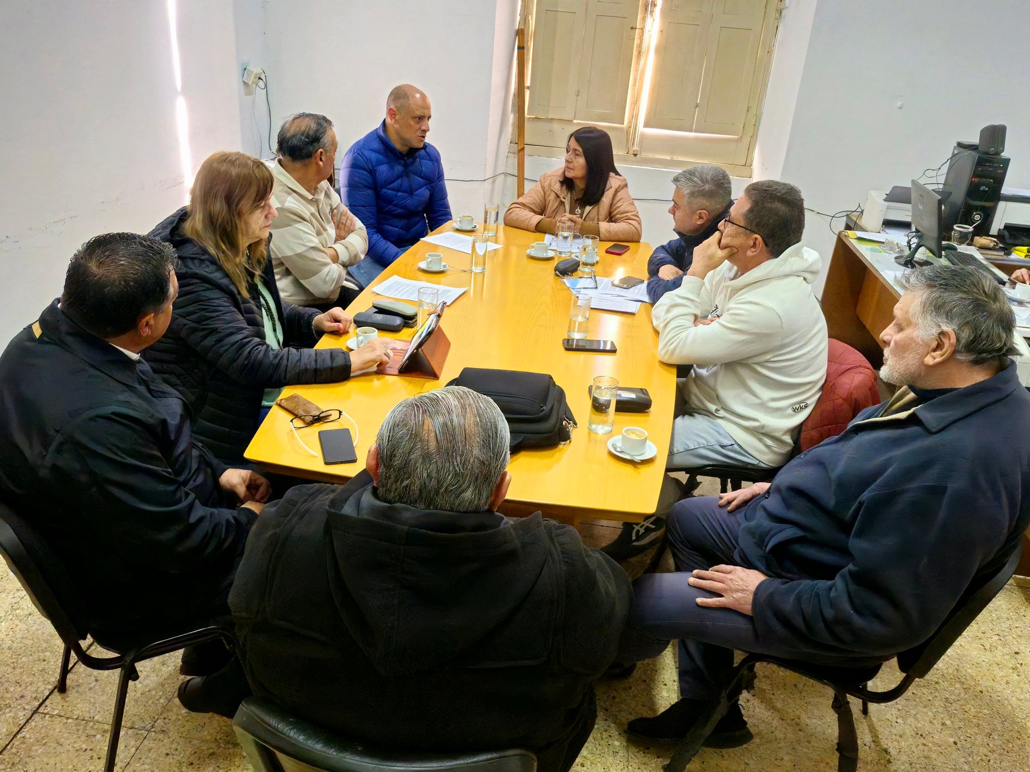 Bruna (de azul) en la reunión en comisión en Diputados