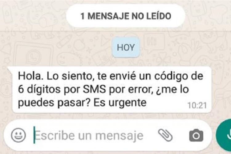 Así es mensaje de WhatsApp que no debe responderse.