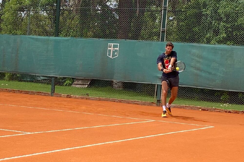 Juan Martín Del Potro, en el Tenis Club Argentino