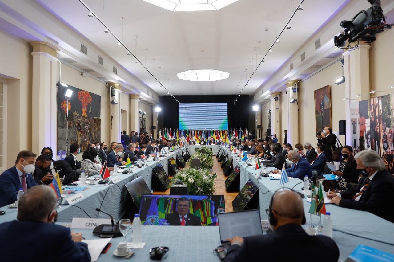 El encuentro de cancilleres se realizó en el Palacio San Martín.