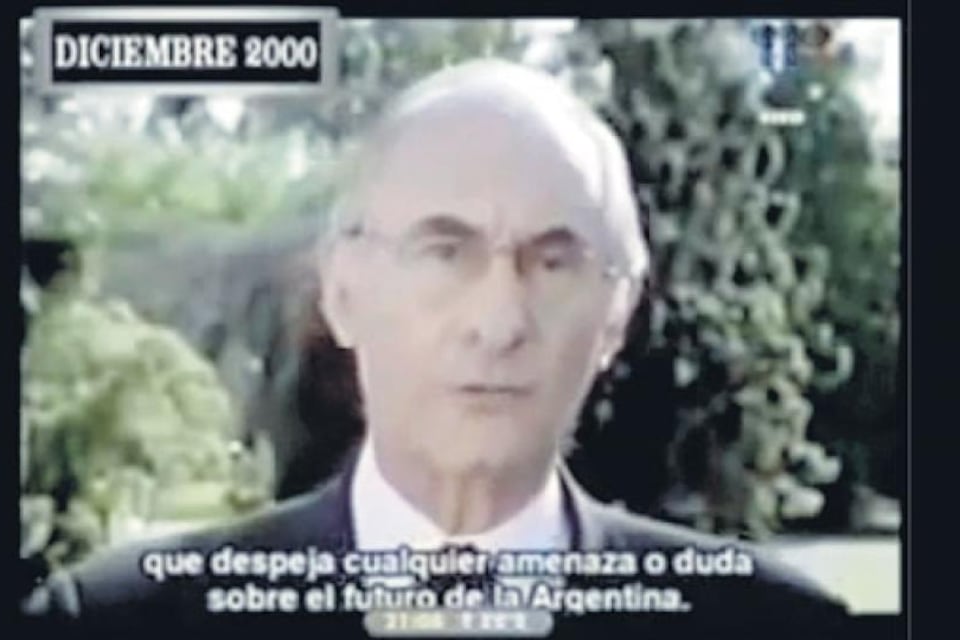 De la Rúa anunció el Blindaje en diciembre del 2000. Dos meses después la crisis se aceleró.