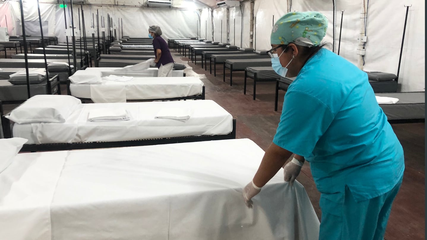 Carpa en el hospital San Bernardo