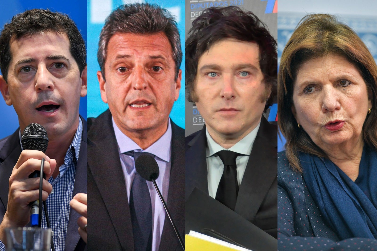 Wado De Pedro, Sergio Massa, Javier Milei y Patricia Bullrich, compiten por la pole position del establishment