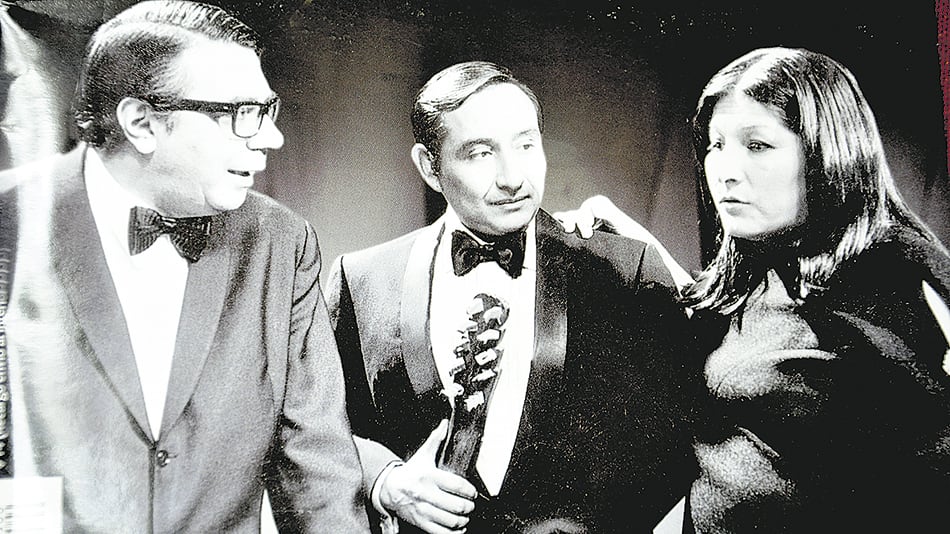 Con Ariel Ramírez y Mercedes Sosa