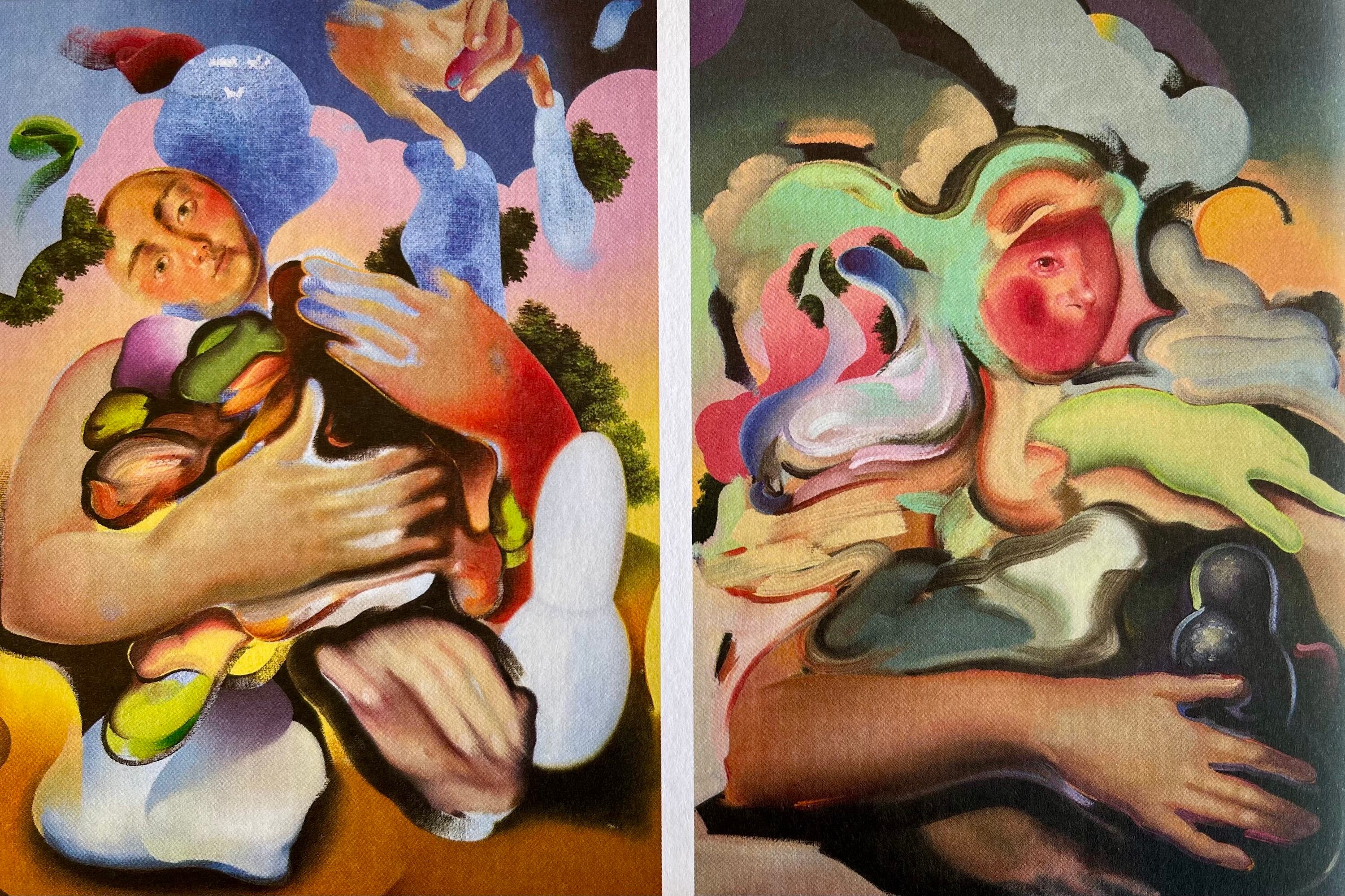 Dos pinturas de Diego Vergara de 2020; sin título, de 40 x 30 cm.