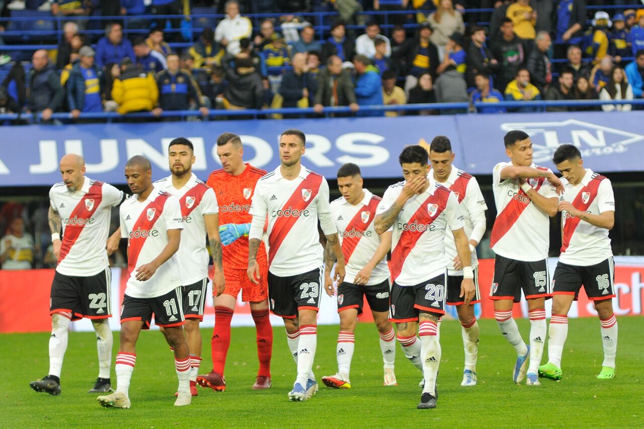 Cabezas bajas en River durante el Superclásico