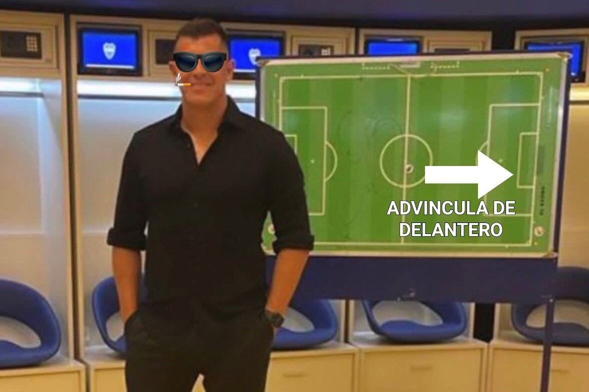 El entrenador Almirón, una de las figuras más replicadas en las redes sociales.