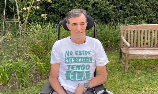 Esteban Bullrich, quien padece de ELA, creo una fundación que lleva su nombre. Imagen: Caputar Twitter de Esteban Bullrich.